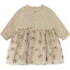 Newborn Girl Tulle Dress, Beige - Dresses - 2