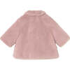 Newborn Girl Faux Fur Coat, Pink - Coats - 2