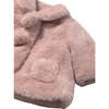 Newborn Girl Faux Fur Coat, Pink - Coats - 3