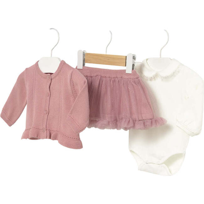 Newborn Girl 3-Piece Set, Pink