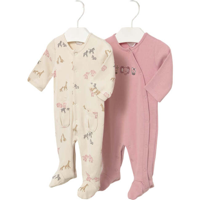 Newborn Girl 2-Piece One Piece Set, Pink