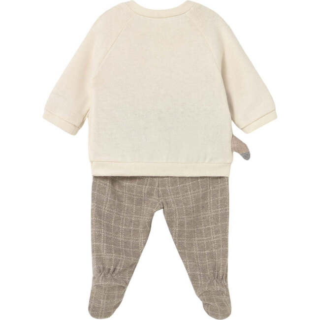 Newborn Boy Pants and Sweater Set, Beige - Mixed Apparel Set - 2