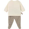 Newborn Boy Pants and Sweater Set, Beige - Mixed Apparel Set - 2