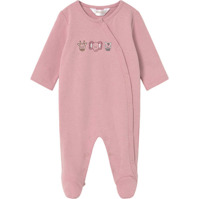 Newborn Girl 2-Piece One Piece Set, Pink - Overalls - 2