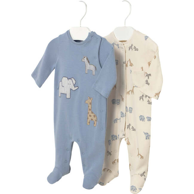 Newborn Boy 2-Piece One Piece Set, Blue