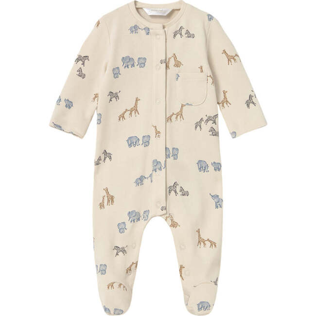Newborn Boy 2-Piece One Piece Set, Blue - Overalls - 2