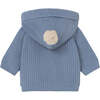 Newborn Boy Lined Knit Cardigan, Blue - Cardigans - 2