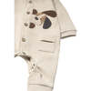 Newborn Boy Embroidered Applique One Piece, Beige - Overalls - 3