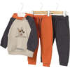Baby Tracksuit with 2 Pants, Orange - Mixed Apparel Set - 1 - thumbnail