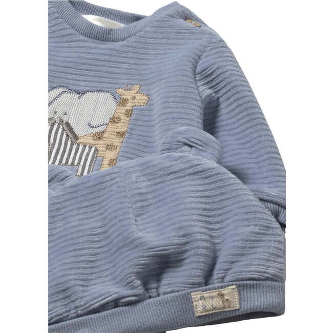Newborn 3 piece Corduroy Knitted Tracksuit, Blue - Mixed Apparel Set - 3