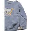 Newborn 3 piece Corduroy Knitted Tracksuit, Blue - Mixed Apparel Set - 3