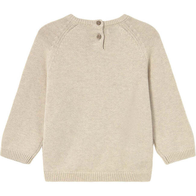 Baby Unisex Animal Intarsia Sweater, Beige
