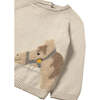 Baby Unisex Animal Intarsia Sweater, Beige - Sweaters - 3