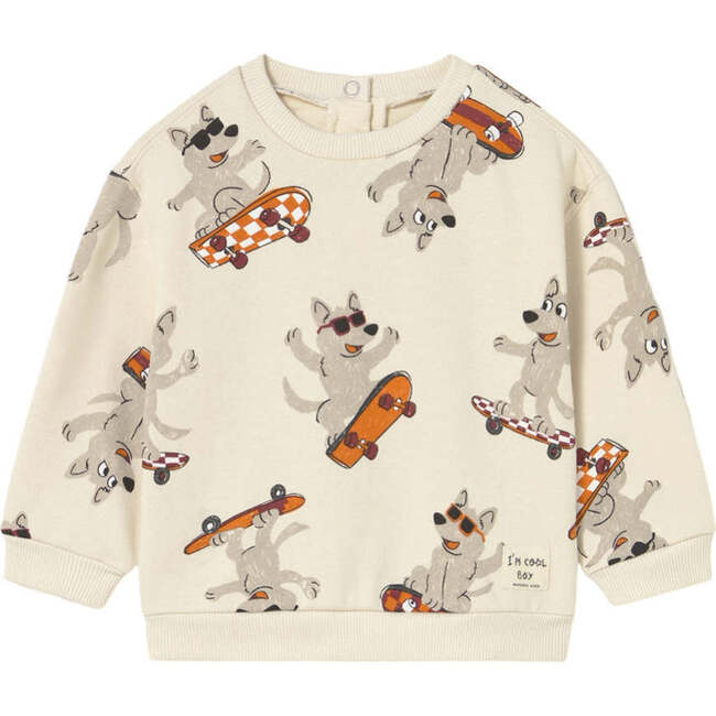 Baby Printed Sweatshirt, Beige