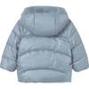Baby Reversible Faux Fur Coat, Blue - Coats - 2