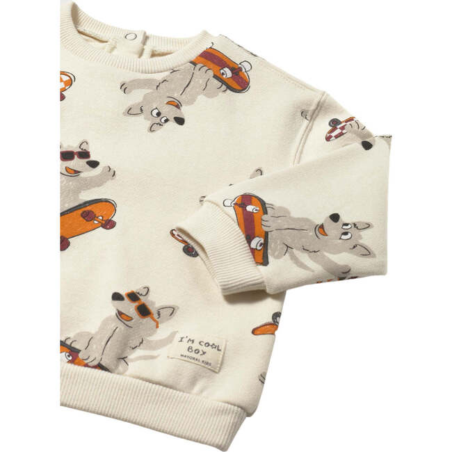 Baby Printed Sweatshirt, Beige - Sweatshirts - 4