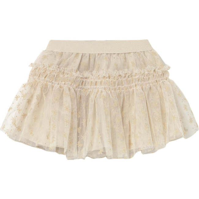 Baby Polka Dots Tulle Skirt, Cream