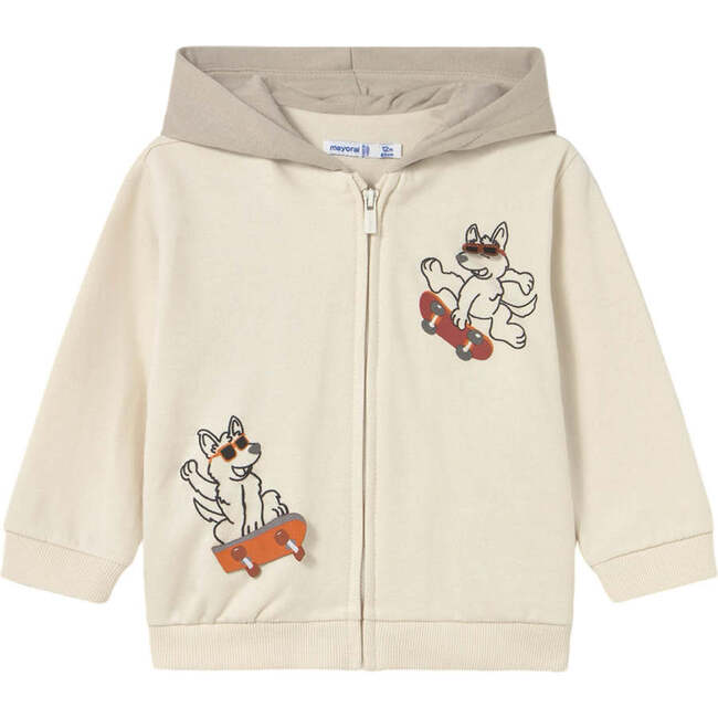 Baby Interactive Zip Sweatshirt, Beige