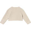 Baby Knit Cardigan with Faux Fur, Beige - Cardigans - 2