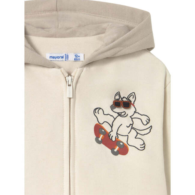 Baby Interactive Zip Sweatshirt, Beige - Sweatshirts - 3