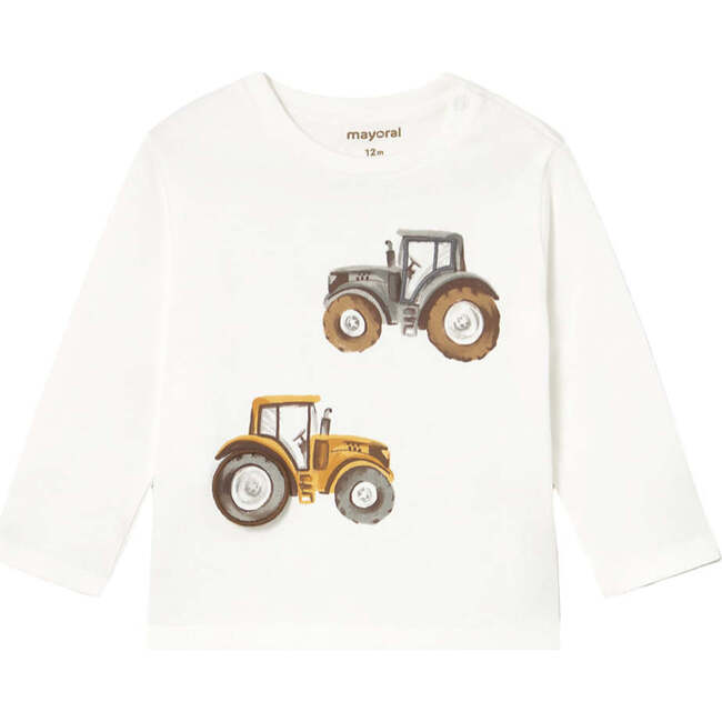 Baby Interactive Tractor T-Shirt, White