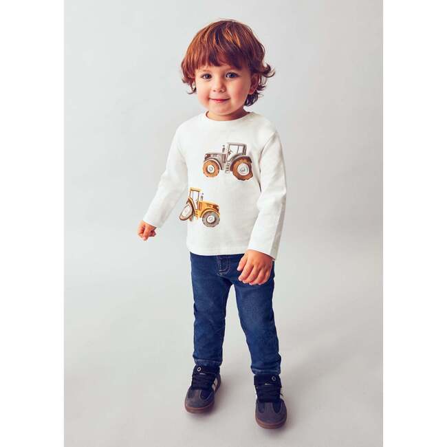 Baby Interactive Tractor T-Shirt, White - T-Shirts - 2