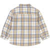 Baby Checkered Shirt, Beige - Button Downs - 2