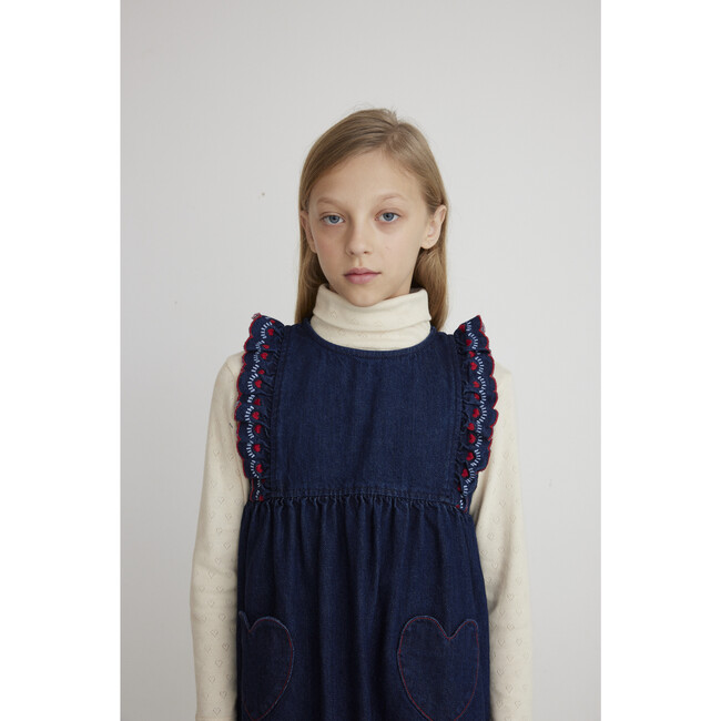 Tessa Apron Dress, Denim - Dresses - 3