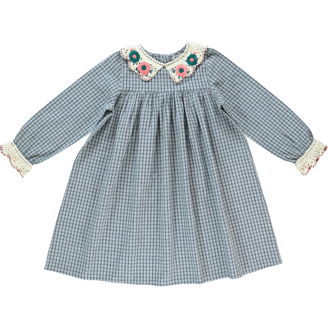 Rhea Dress, Blue Check
