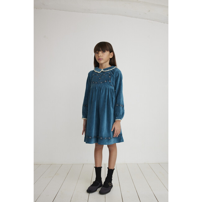 Millie Dress, Steel Blue - Dresses - 3