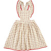 Lissy Apron Dress, Geometric Roses - Dresses - 1 - thumbnail