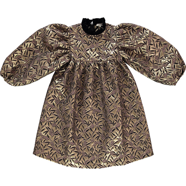 Isadora Dress, Metallic Florals