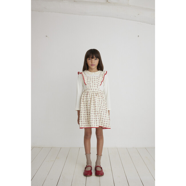 Lissy Apron Dress, Geometric Roses - Dresses - 3