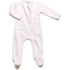 Two Way Zip Striped Footie Pajama, Light Pink Stripe - Footie Pajamas - 1 - thumbnail