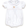 Pink Feather Turkey Pima Bubble, Light Pink Bitty Dot - Rompers - 1 - thumbnail