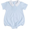 Special Knit Pointed Collar Bubble, Light Blue - Rompers - 1 - thumbnail