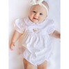 Pink Feather Turkey Pima Bubble, Light Pink Bitty Dot - Rompers - 3