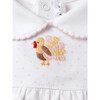 Pink Feather Turkey Pima Playsuit, Light Pink Bitty Dot - Rompers - 4