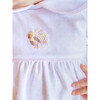Pink Feather Turkey Pima Bubble, Light Pink Bitty Dot - Rompers - 6