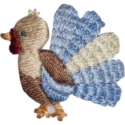 Blue Feather Turkey Pima Playsuit, Light Blue Bitty Dot - Rompers - 3