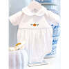 Classic Pumpkin Pima Noah Bubble, White - Rompers - 1 - thumbnail