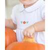 Classic Pumpkin Pima Rosie Bubble, White - Rompers - 3