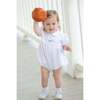 Classic Pumpkin Pima Rosie Bubble, White - Rompers - 4