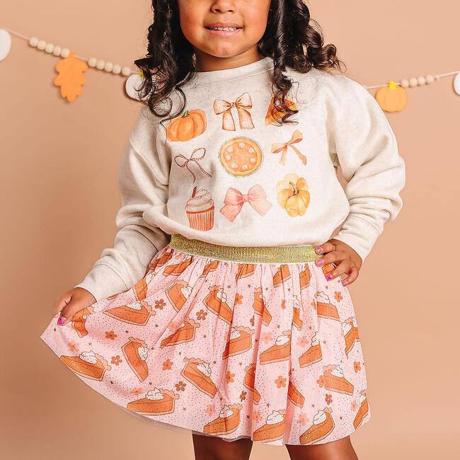 Thankful Cutie Thanksgiving Sweatshirt, Natural - Sweatshirts - 3