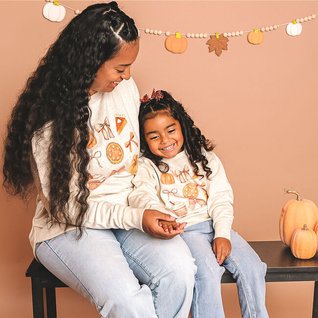 Thankful Cutie Thanksgiving Sweatshirt, Natural - Sweatshirts - 5