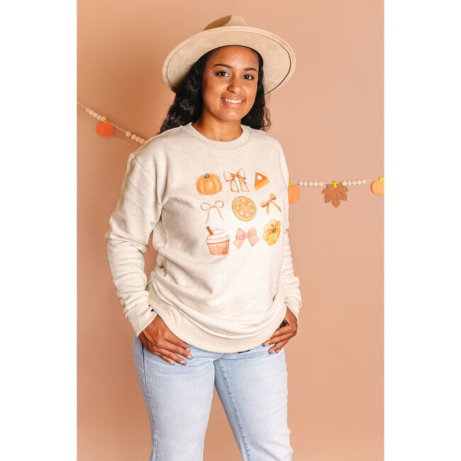 Thankful Thanksgiving Women's Sweatshirt, Natural - Sweatshirts - 2