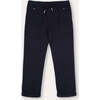 Flannel Jogger Trousers, Navy - Pants - 1 - thumbnail