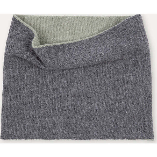 Cashmere Reversible Snood, Grey Green