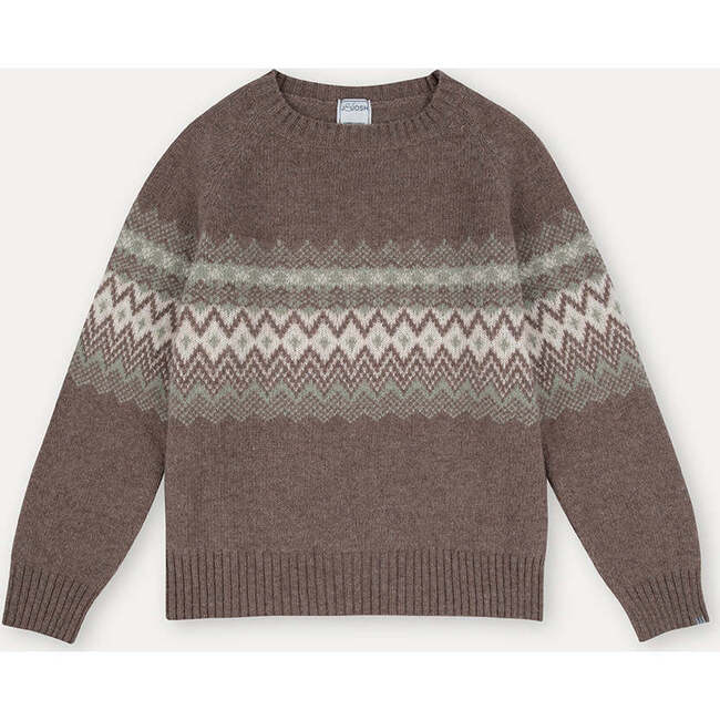 Jacquard Crew Jumper, Nocciola