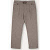 Flannel Jogger Trousers, Greige - Pants - 1 - thumbnail